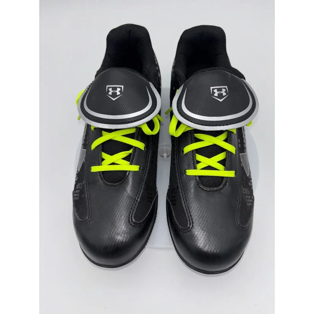 UNDER ARMOUR Girls Softball Cleats Women's NEW Glyde Shoe Black‎ Neon Yellow 7